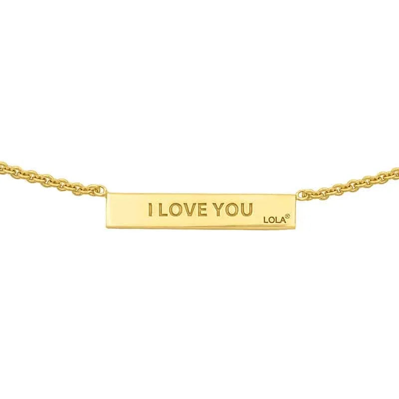 143 I Love You Bar Necklace - 2