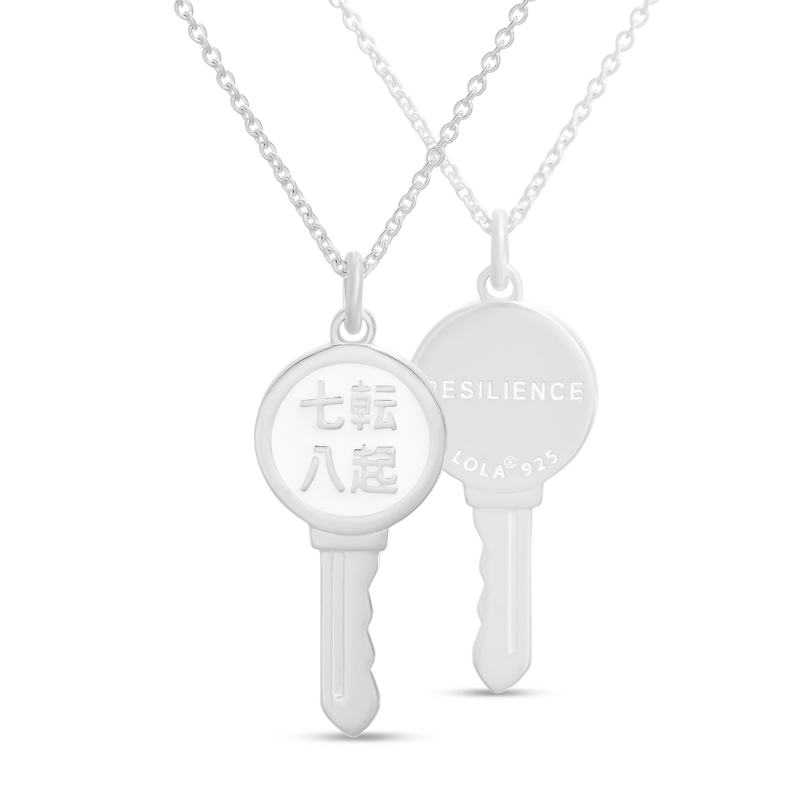 Love Key Necklace 7 Down 8 Up - 8