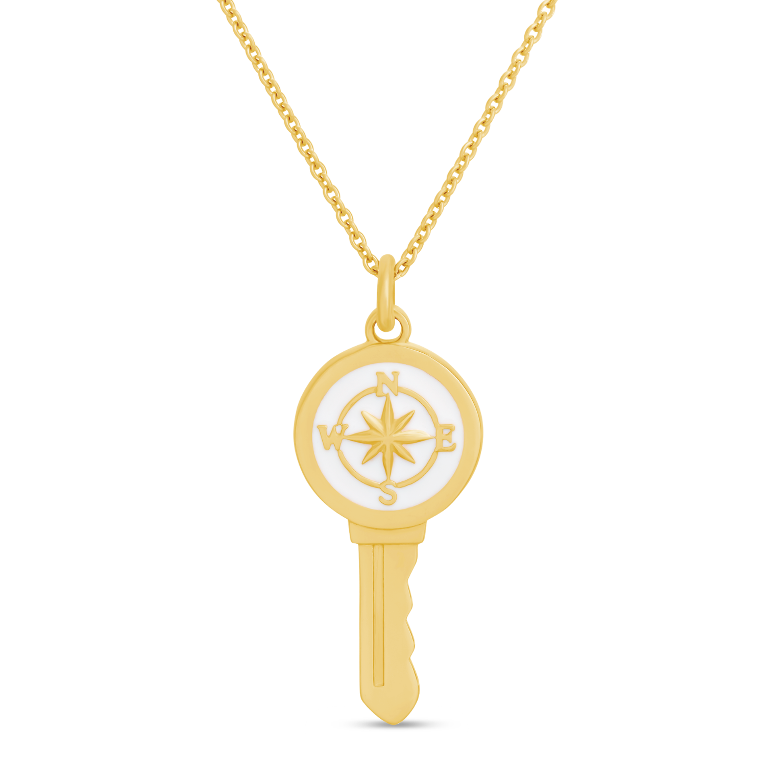 Love Key Necklace Compass Rose - 6
