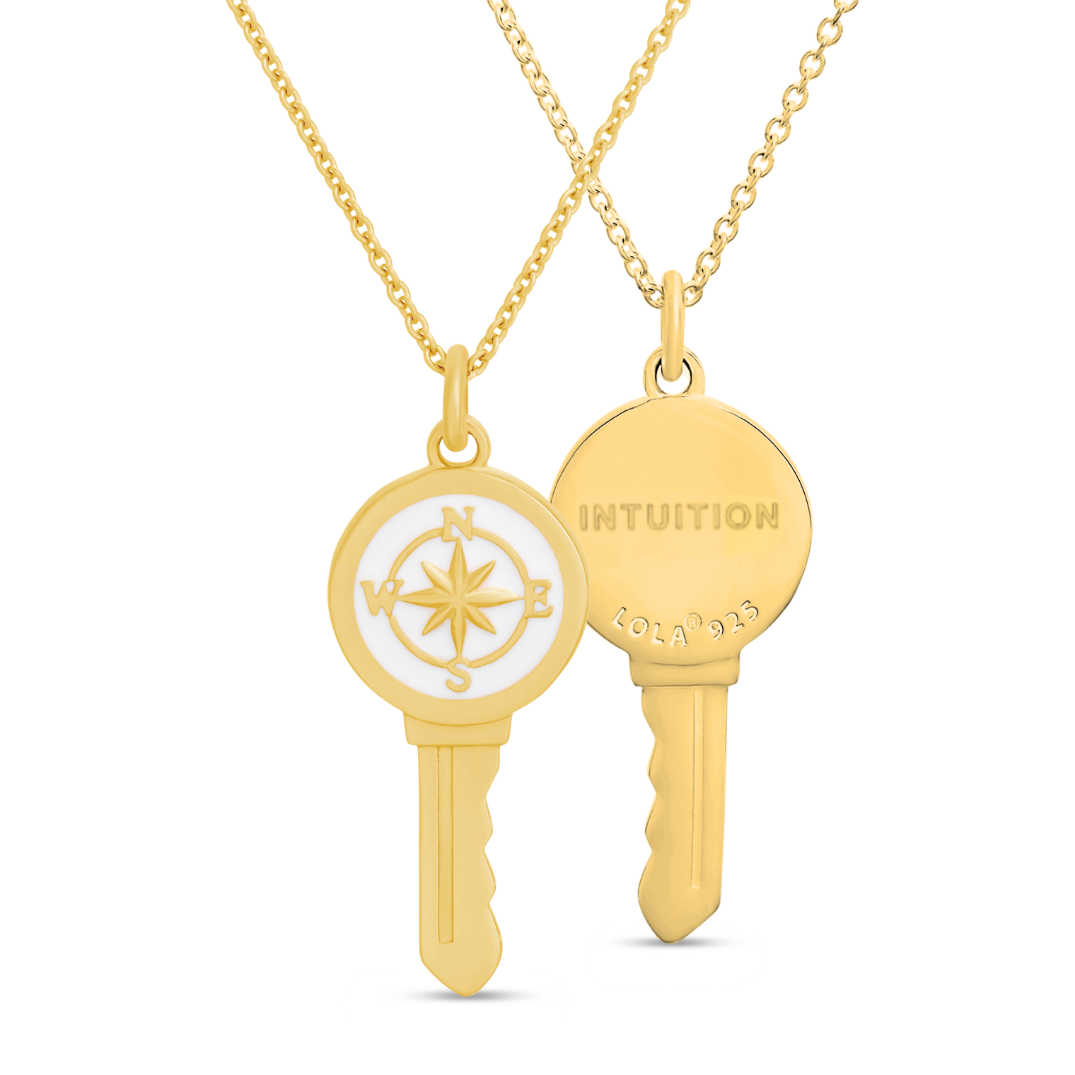 Love Key Necklace Compass Rose - 5