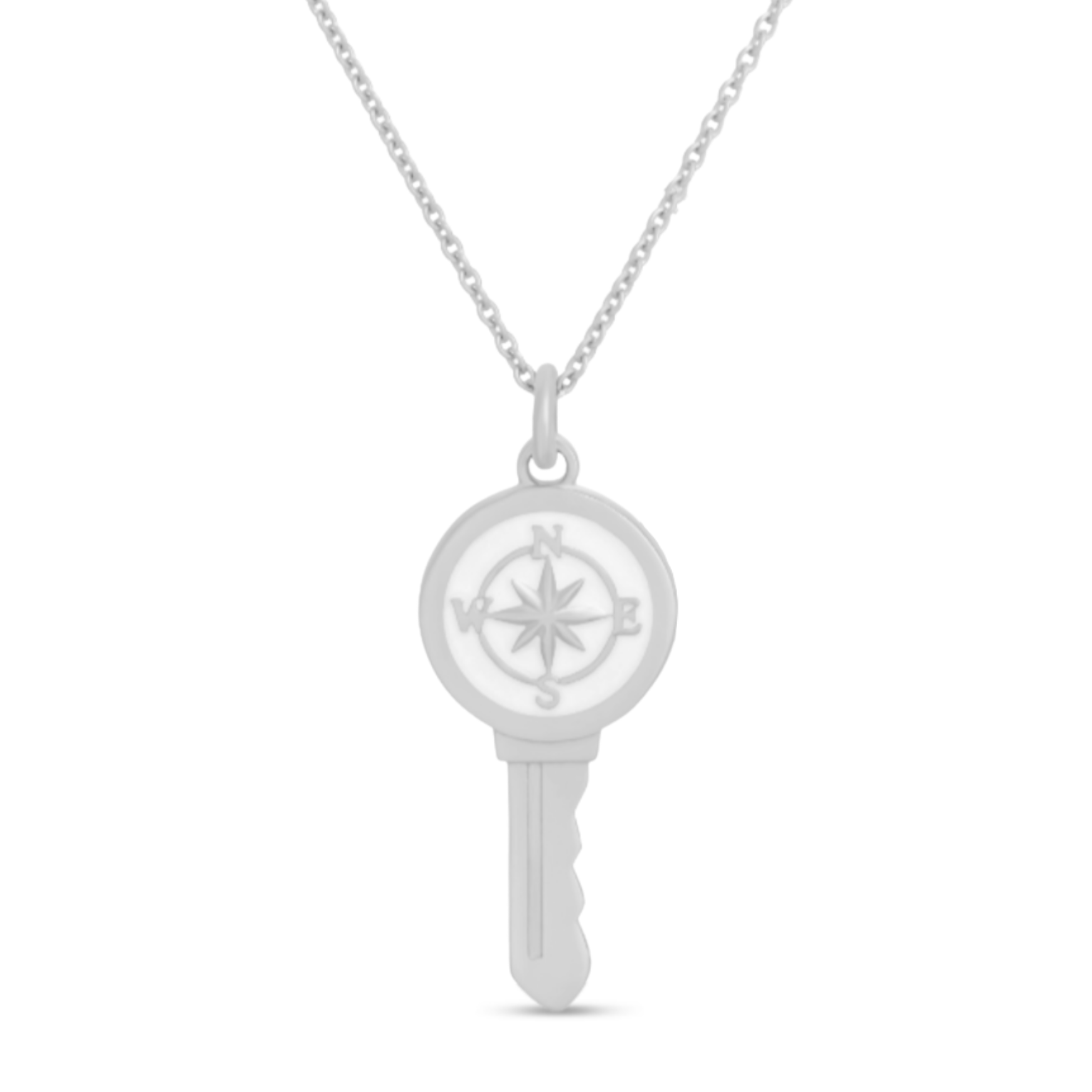 Love Key Necklace Compass Rose - 4