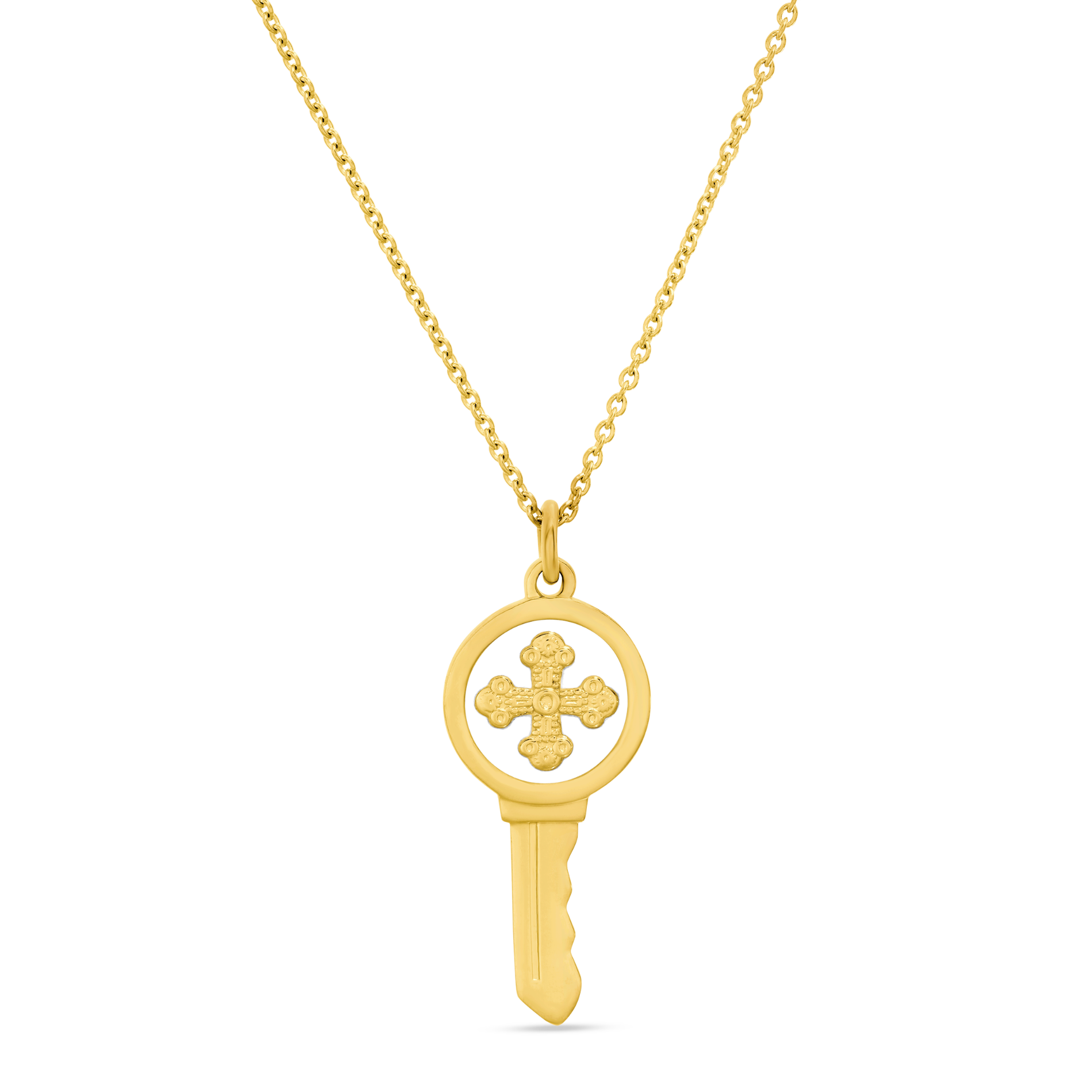 Love Key Necklace Cross - 4