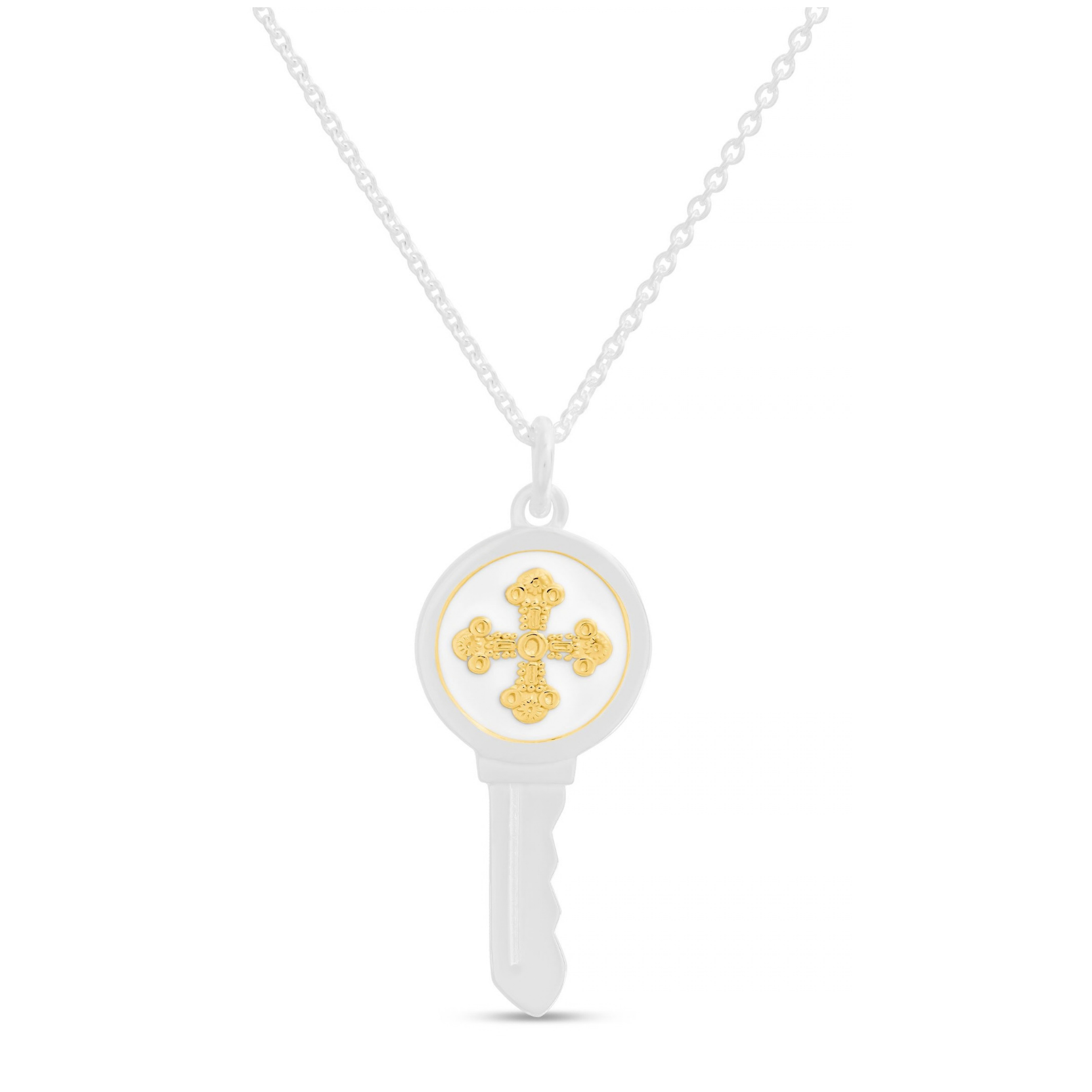 Love Key Necklace Cross - 6
