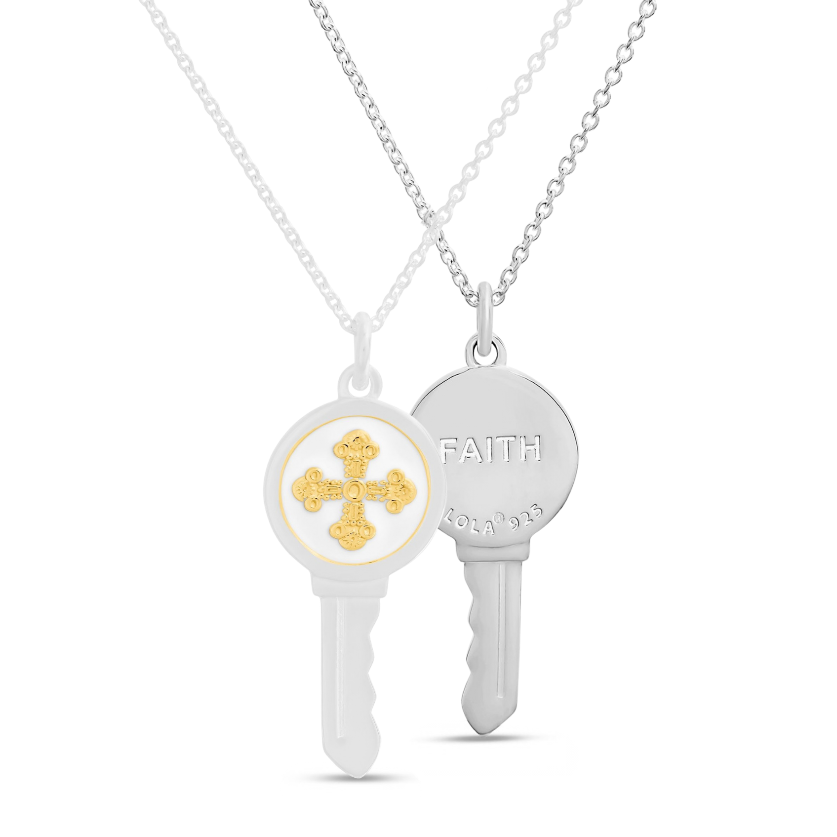 Love Key Necklace Cross - 5