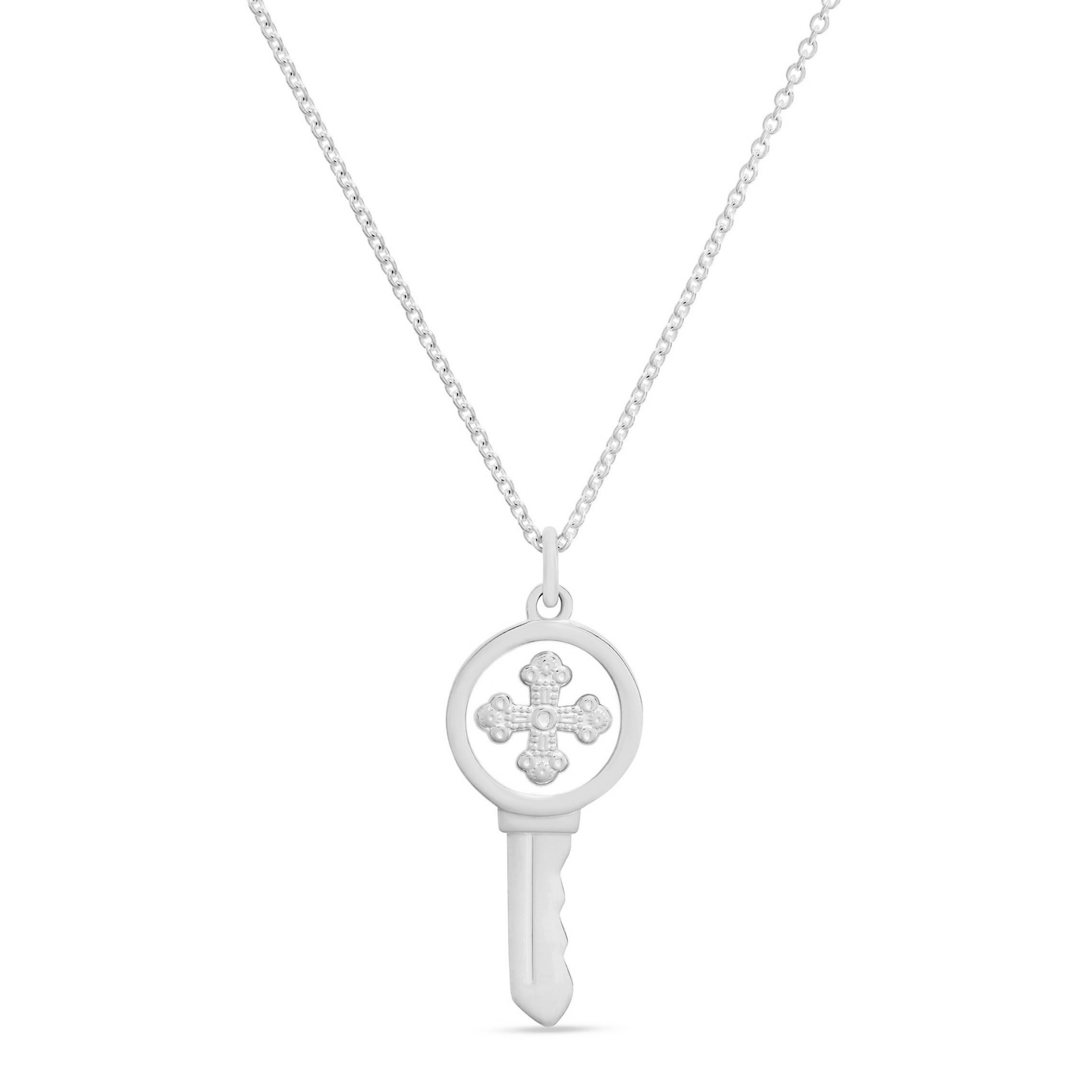 Love Key Necklace Cross - 2