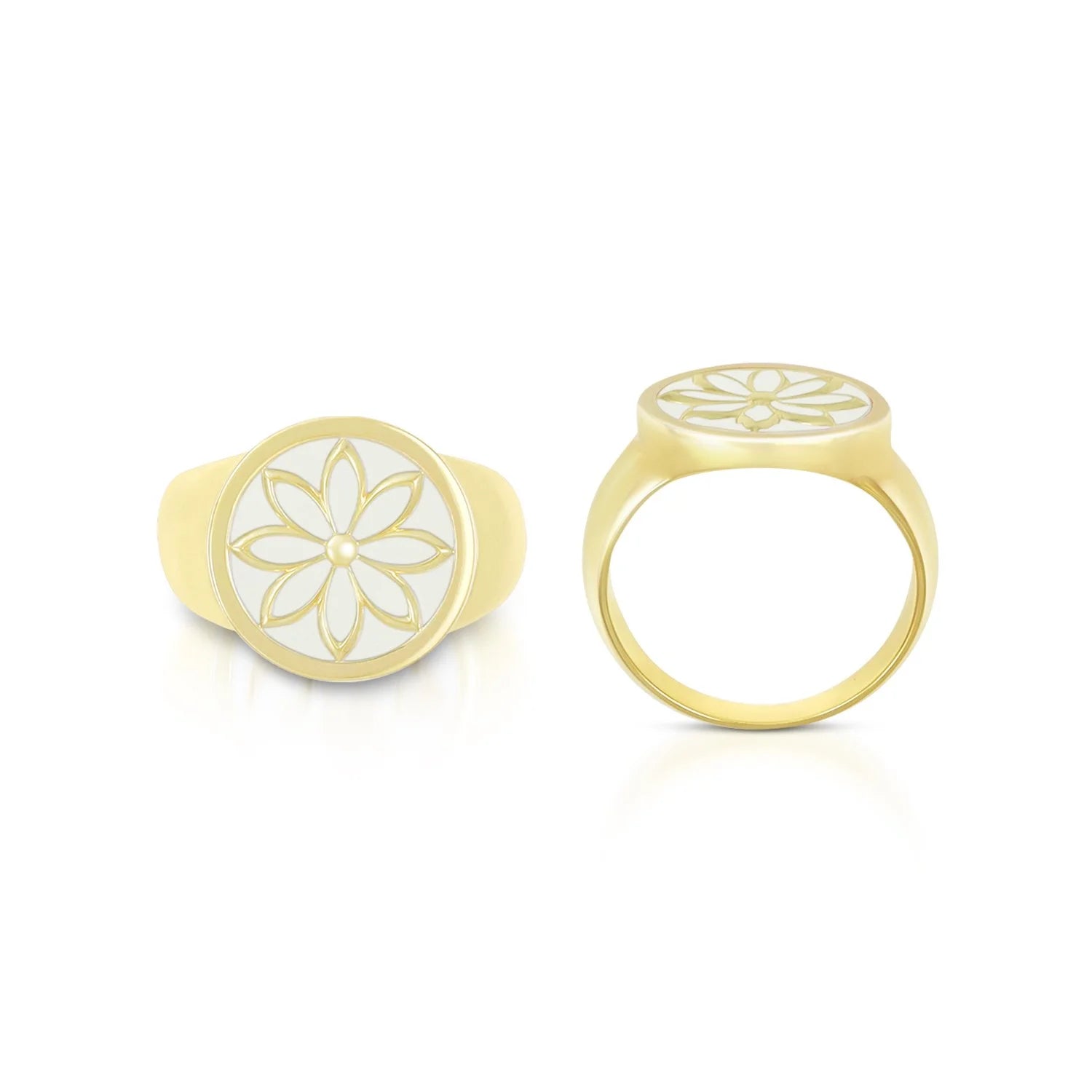 Daisy Signet Ring - 3