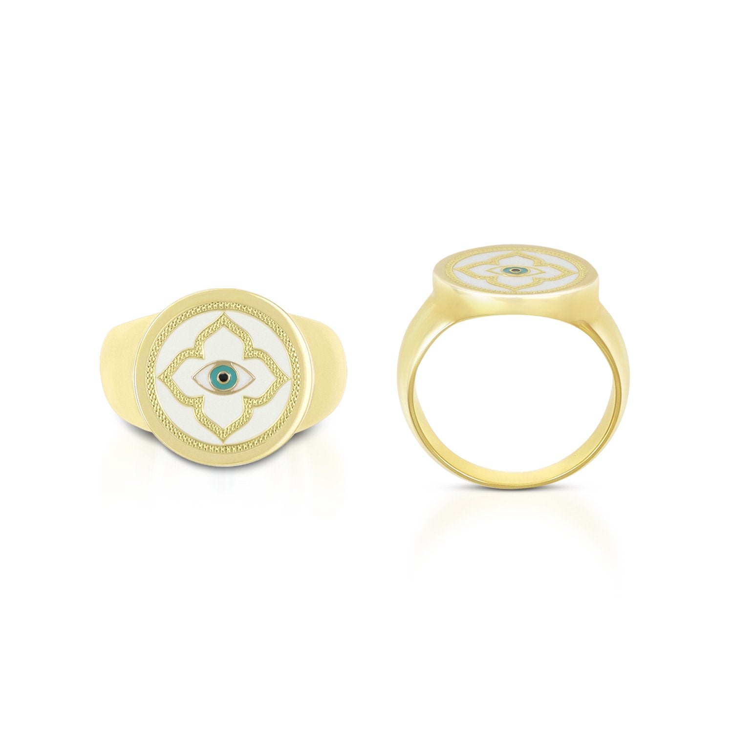 Evil Eye Signet Ring - 2