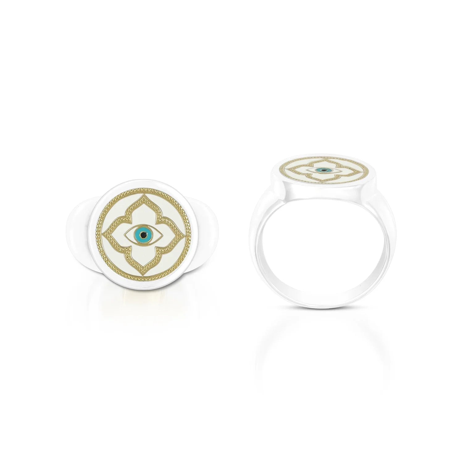 Evil Eye Signet Ring - 7