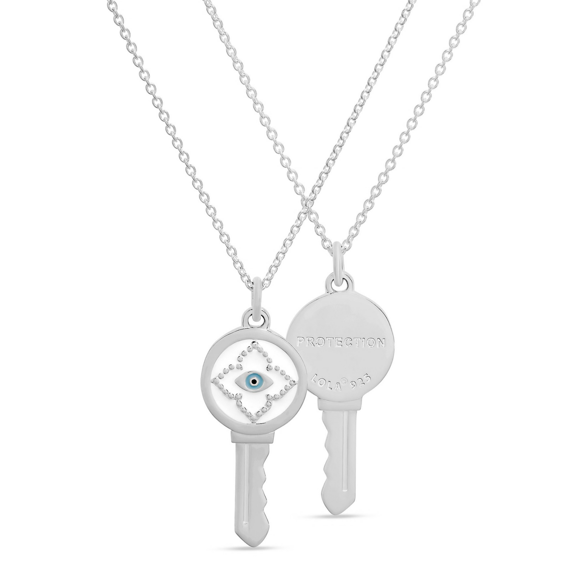 Love Key Necklace Evil Eye - 3