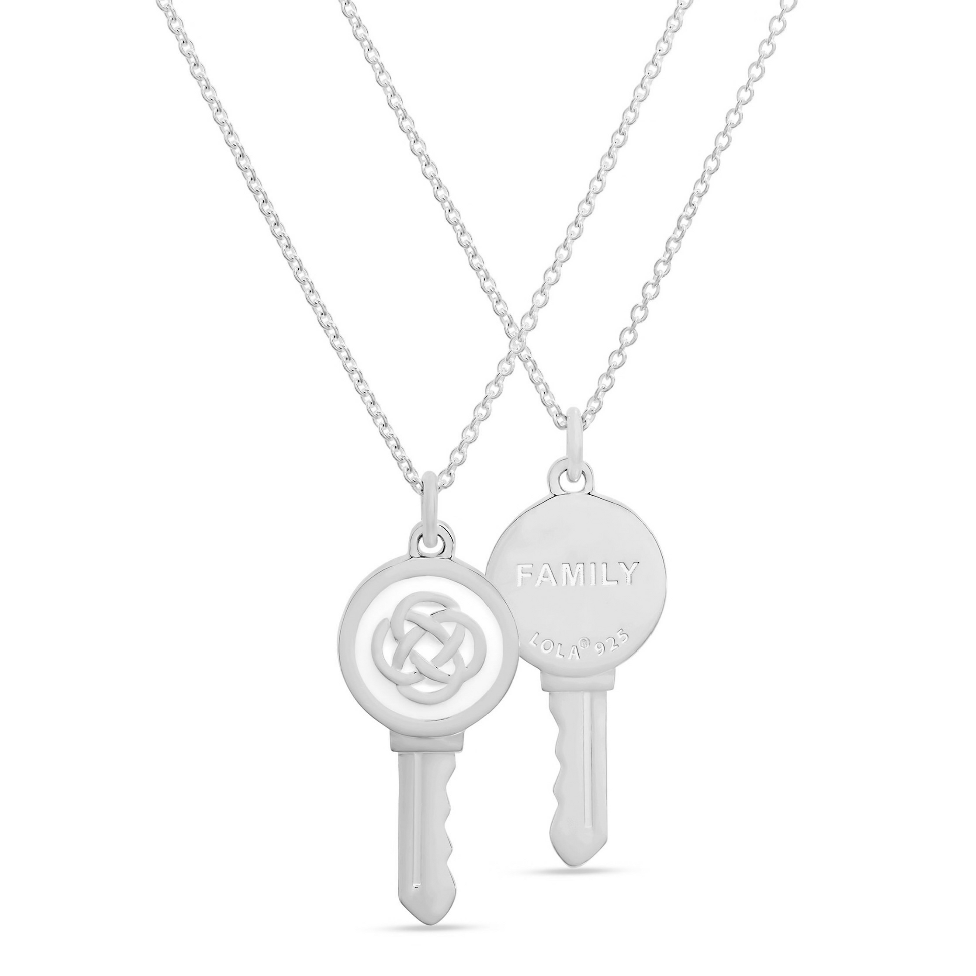 Love Key Necklace Family Knot - 3
