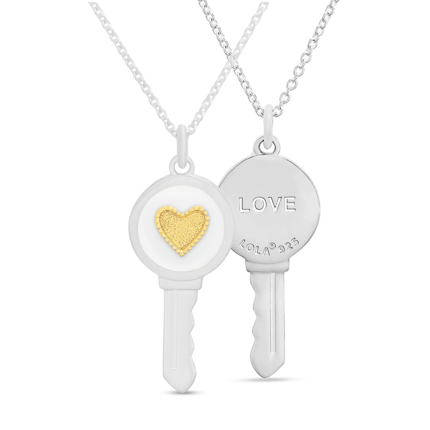 Love Key Necklace Heart - 12