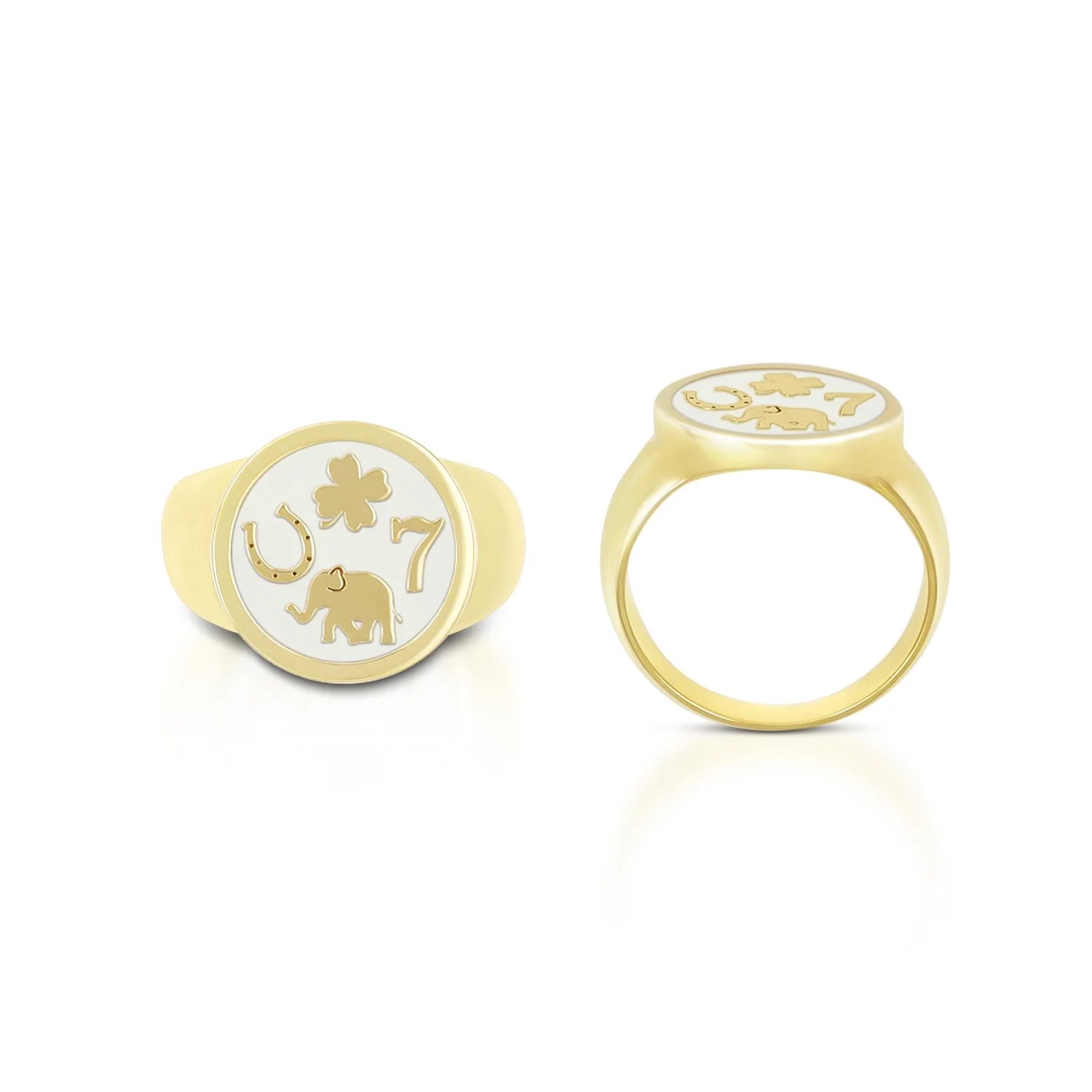 Lucky You Signet Ring - 5