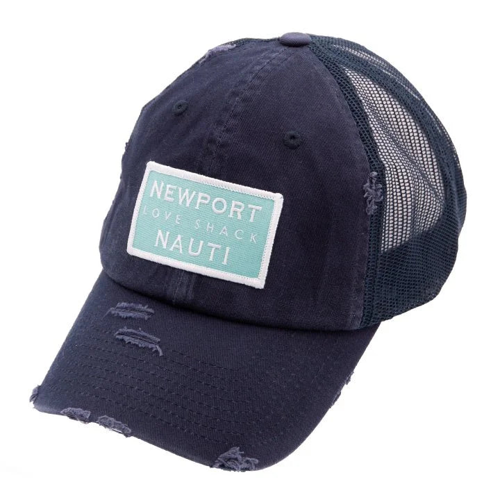 Love shack newport nauti navy trucker hat