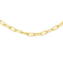 Gold chain necklace on a white background