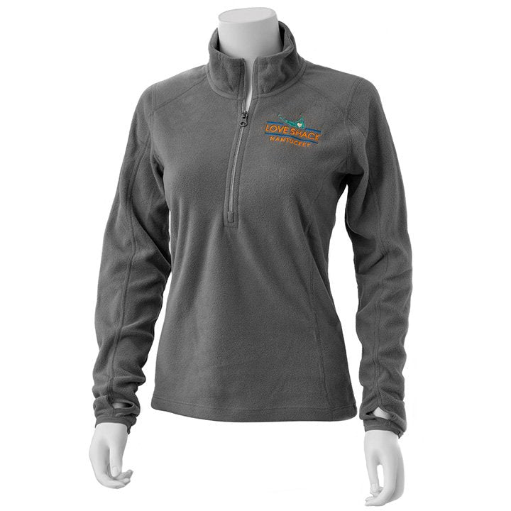 Love Shack Nantucket 3/4 Zip Fleece Gray - 1