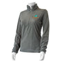 Quarter zip fleece ladies newport love shack side