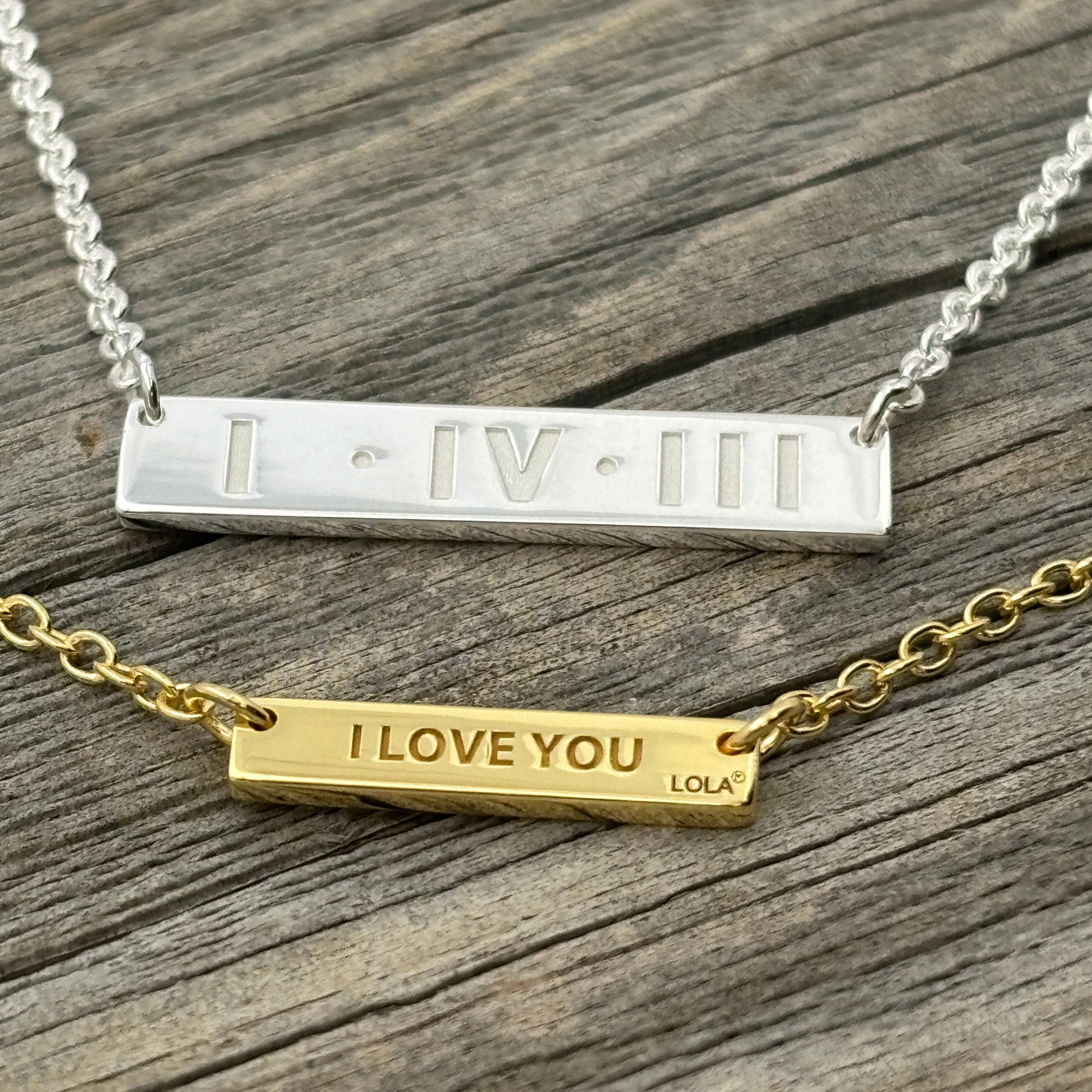 143 I Love You Bar Necklace - 7