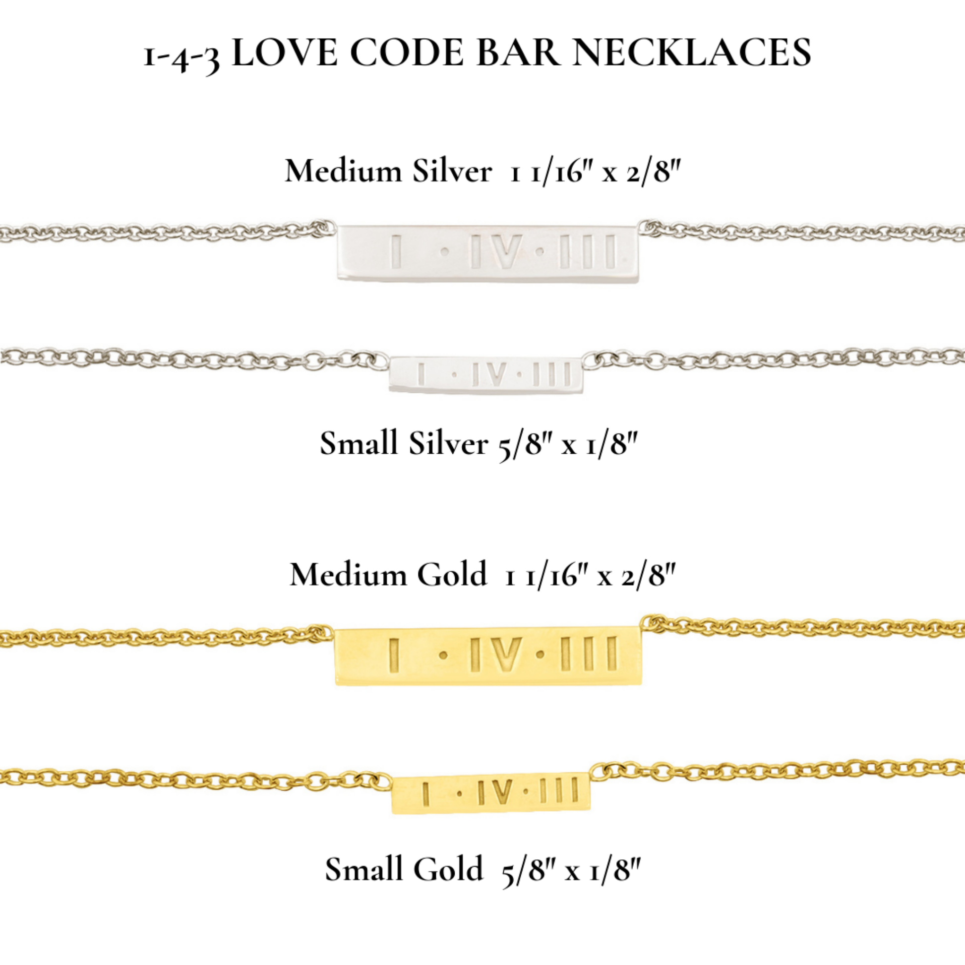 143 I Love You Bar Necklace - 12