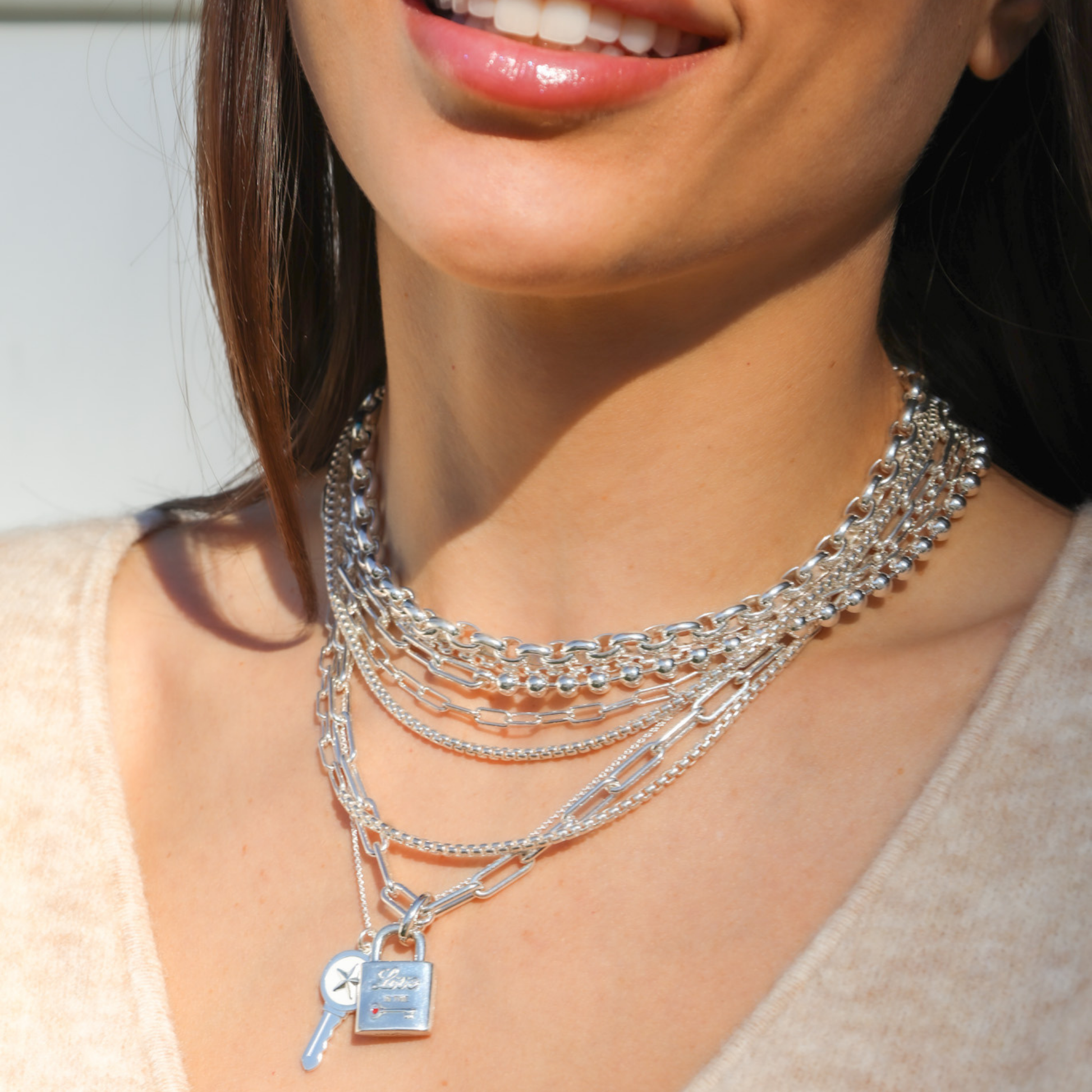 Love Key Necklace Star - 8