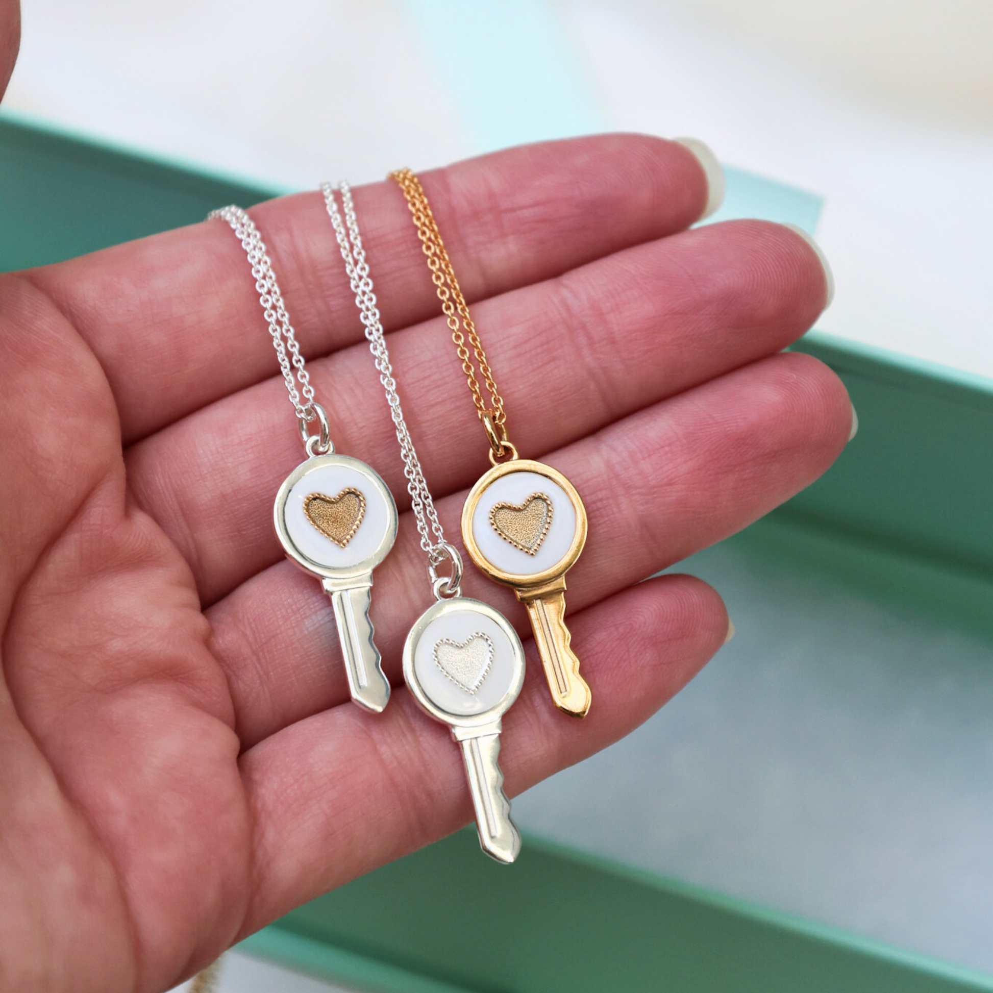 Love Key Necklace Heart - 6