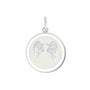 Angel wings  fly silver pendant alpine white medium lola company