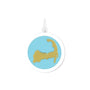 Capecod gold pendant lightblue medium lola company