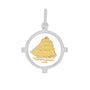 Cliper ship aw gold pendant