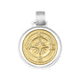 Compass rose pendant gold center large lola company