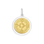 Compass rose pendant gold center medium lola company