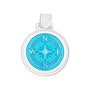 Compass rose pendant light blue large lola company