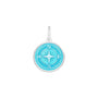 Compass rose pendant light blue small lola company