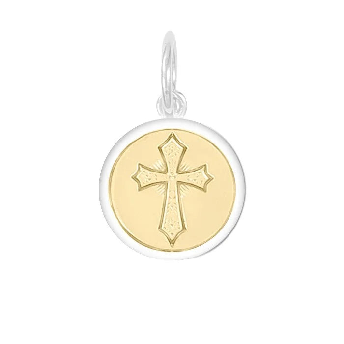 Gold cross pendant on a white background - 4