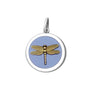 Dragonfly gold pendant lavendar medium lola company