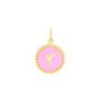 Hummingbird all gold pendant pink small lola company