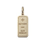 Love poem gold front tag pendant lola company