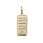 Love poem gold tag back pendant lola company