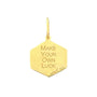 Lucky gold back tag pendant lola company