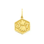 Lucky gold front tag pendant lola company