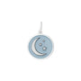 Moon stars silver pendant pale blue small lola company