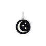 Moon stars silver pvendant black small lola company