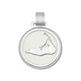 Nantucket island silver pendant alpine white large lola company