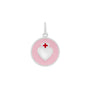 Nurse pendant flamingo pink silver small lola company