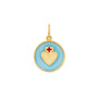 Nurse pendant light blue gold small lola company