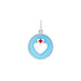 Nurse pendant light blue silver small lola company