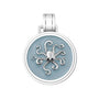 Octopus silver pendant pale blue large lola company