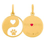 Pendant pair furever all gold opaque