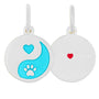Pendant pair furever silver opaque