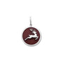 Reindeer silver pendant red small lola company