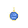 Sailboat gold pendant periwinkle small lola company