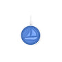 Sailboat silver pendant periwinkle small lola company